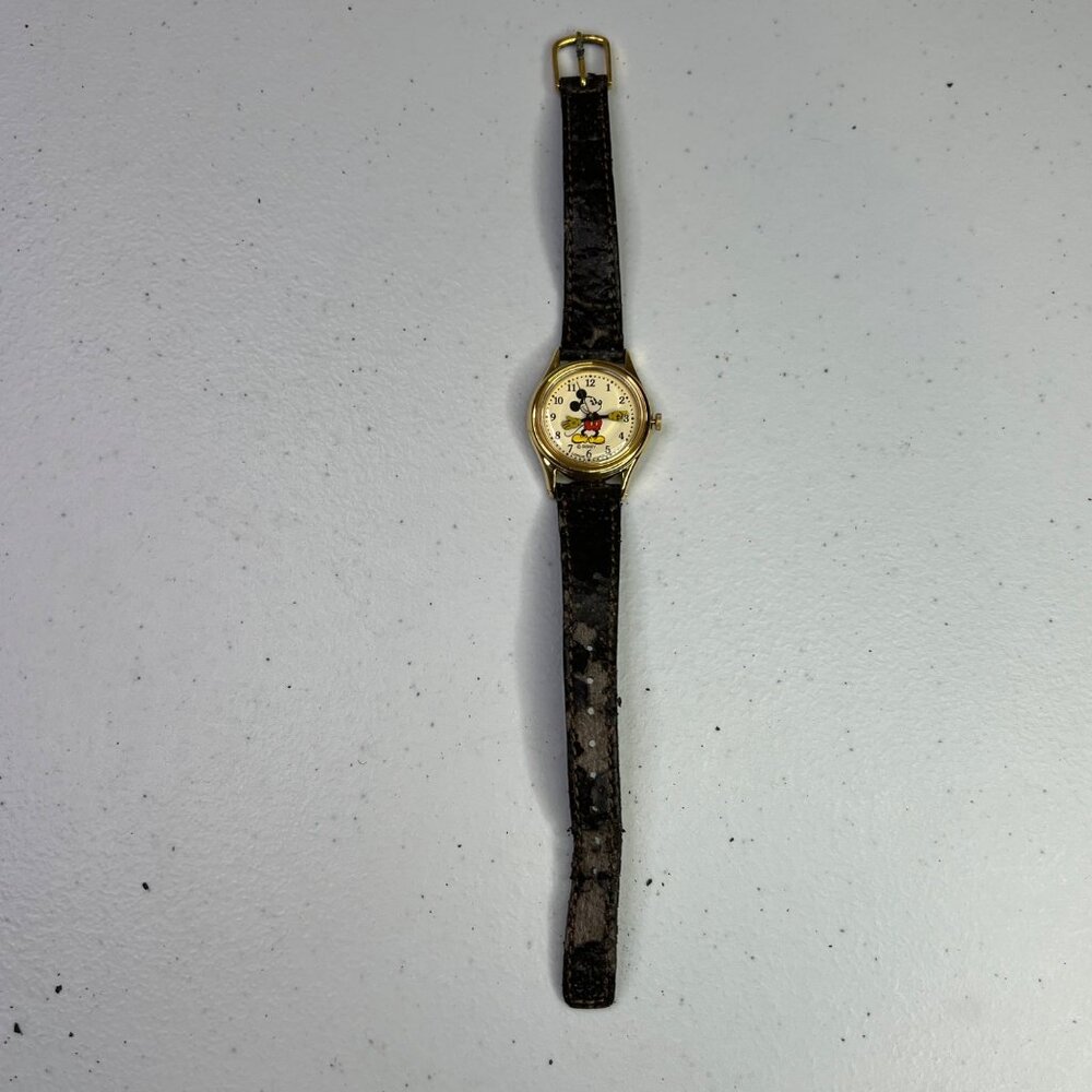 Vintage Lorus Disney Mickey Mouse Quartz Watch With Gold-Tone Case - Picture 8 of 11